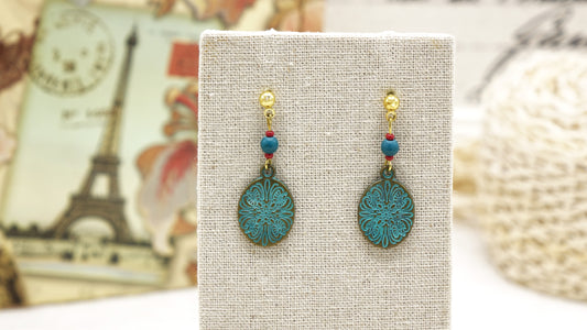 Boho Dangle Turquoise Earrings