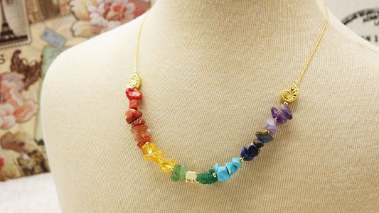 7 Chakra Crystal Stone Necklace