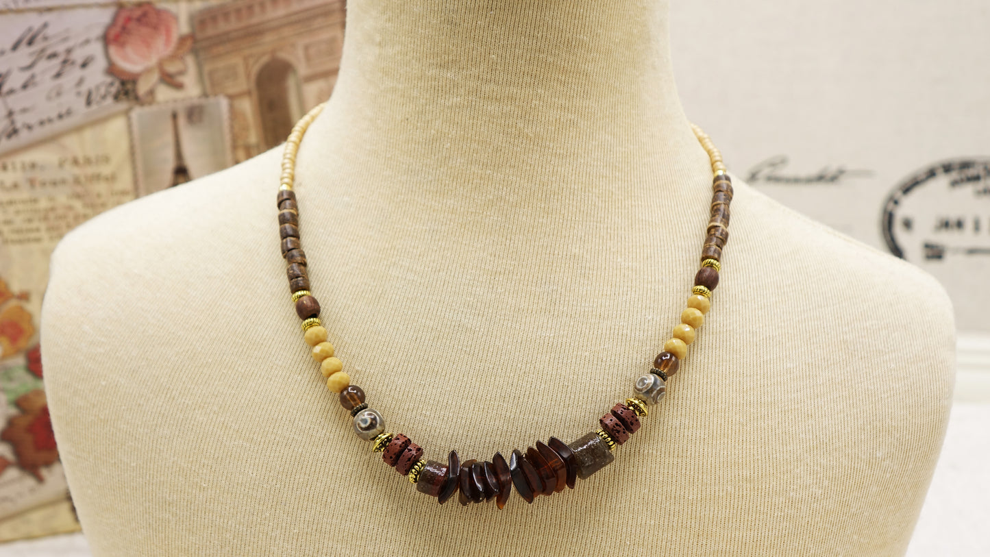 Earthy Beaded Necklace