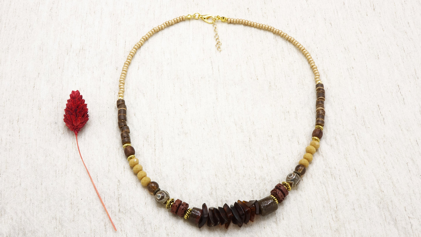 Earthy Beaded Necklace