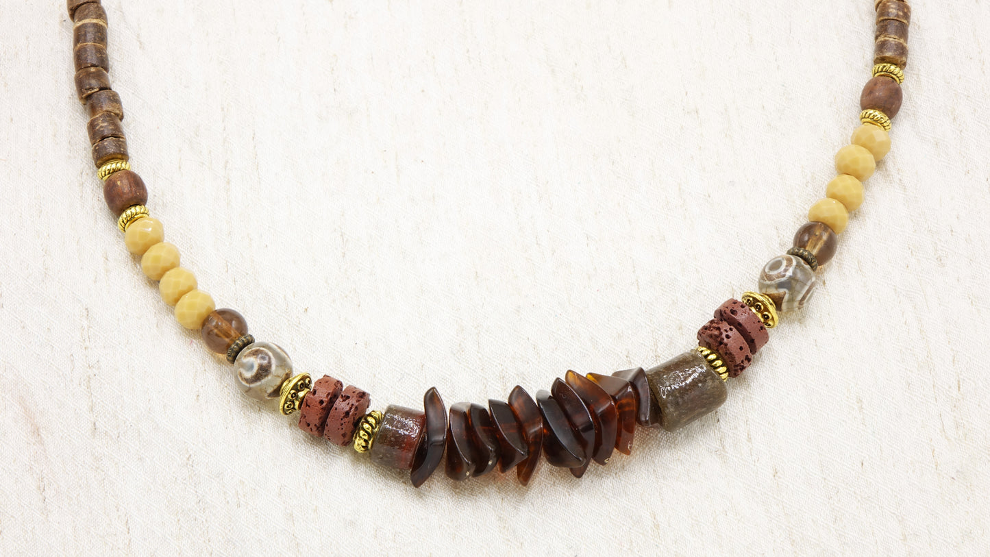 Earthy Beaded Necklace