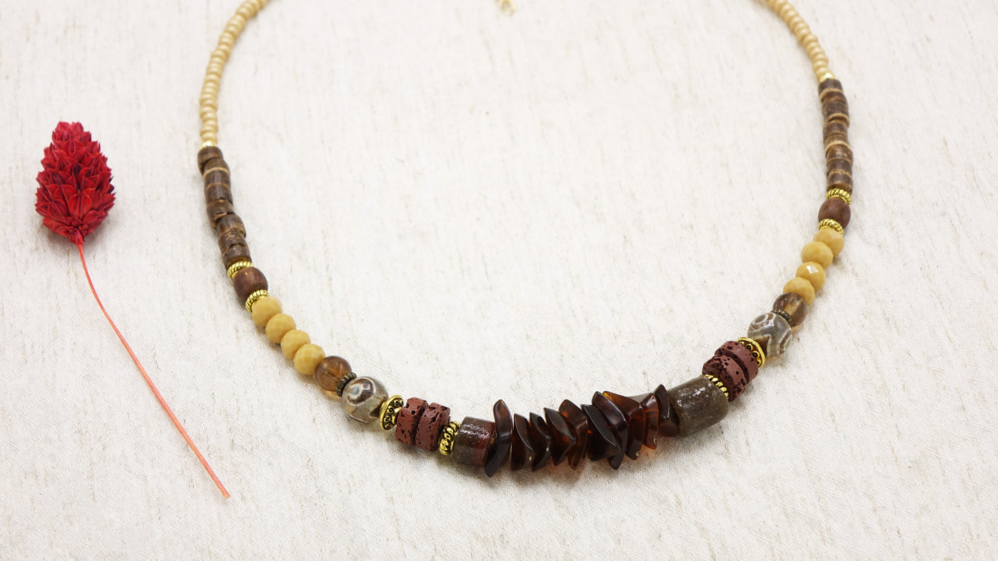 Earthy Beaded Necklace