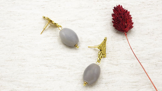 Agate Crystal Stone Earrings