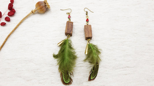 Boho Feather Earrings