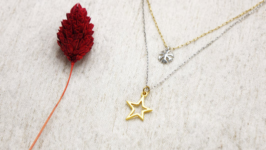 Star and Snowflake Layered Necklace