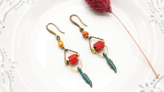 Boho Feather Earrings