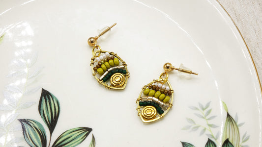 Boho Handwired Koru Earring