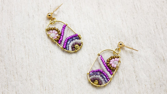 Boho Beaded Handwired Earring