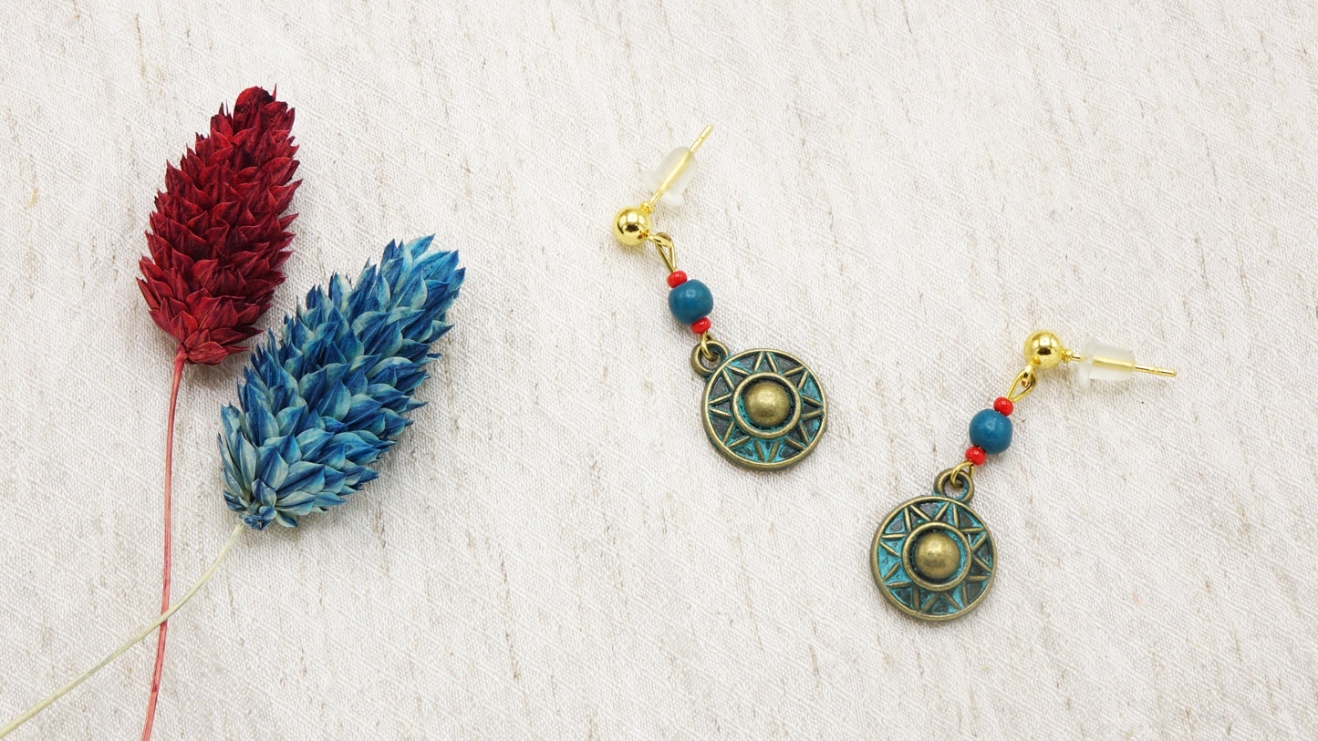 Sunburst Charm Earrings