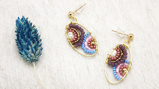 Boho Beaded Handwired Earring