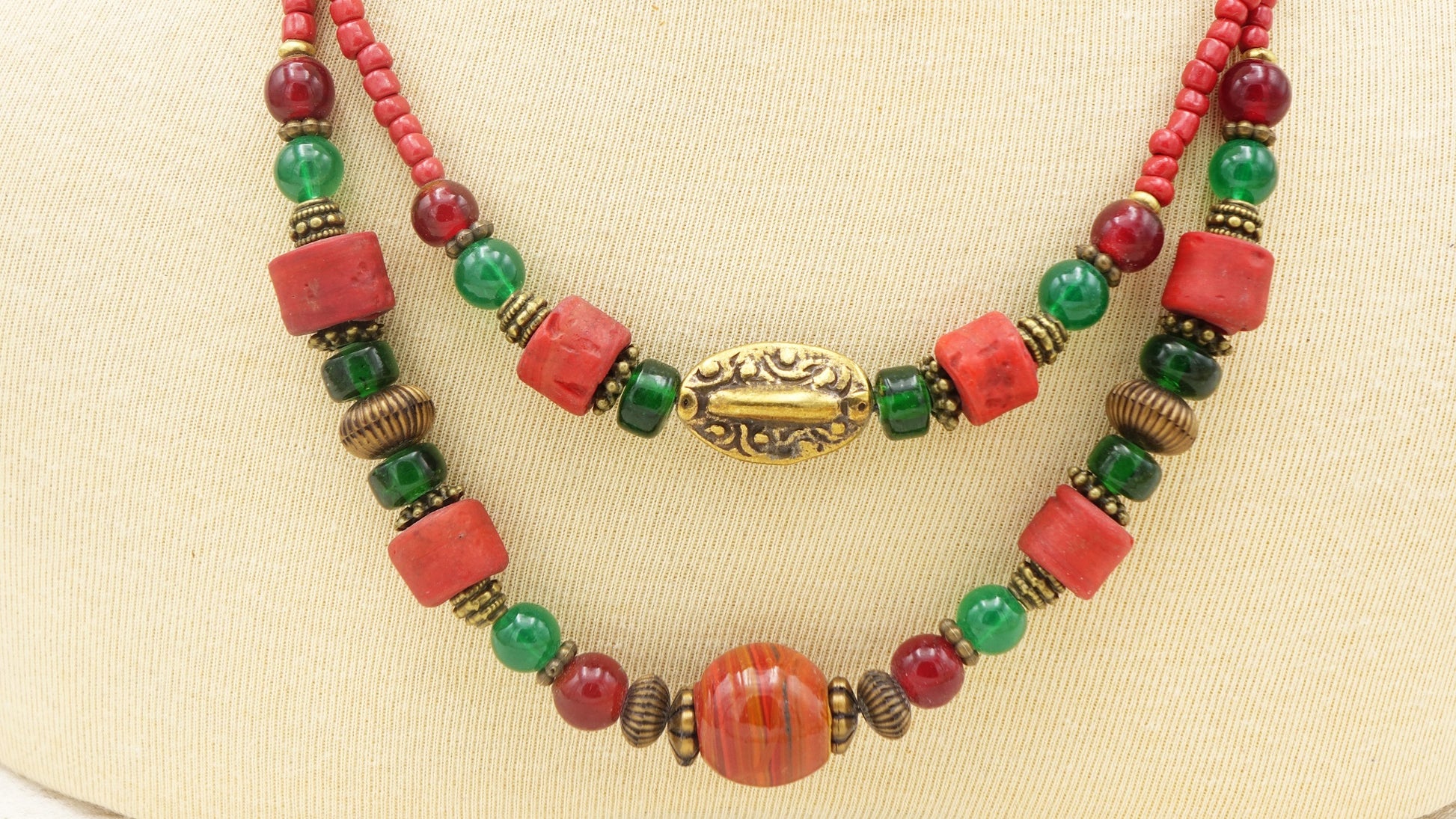 Beaded Christmas Necklace - Verna Artisan Works