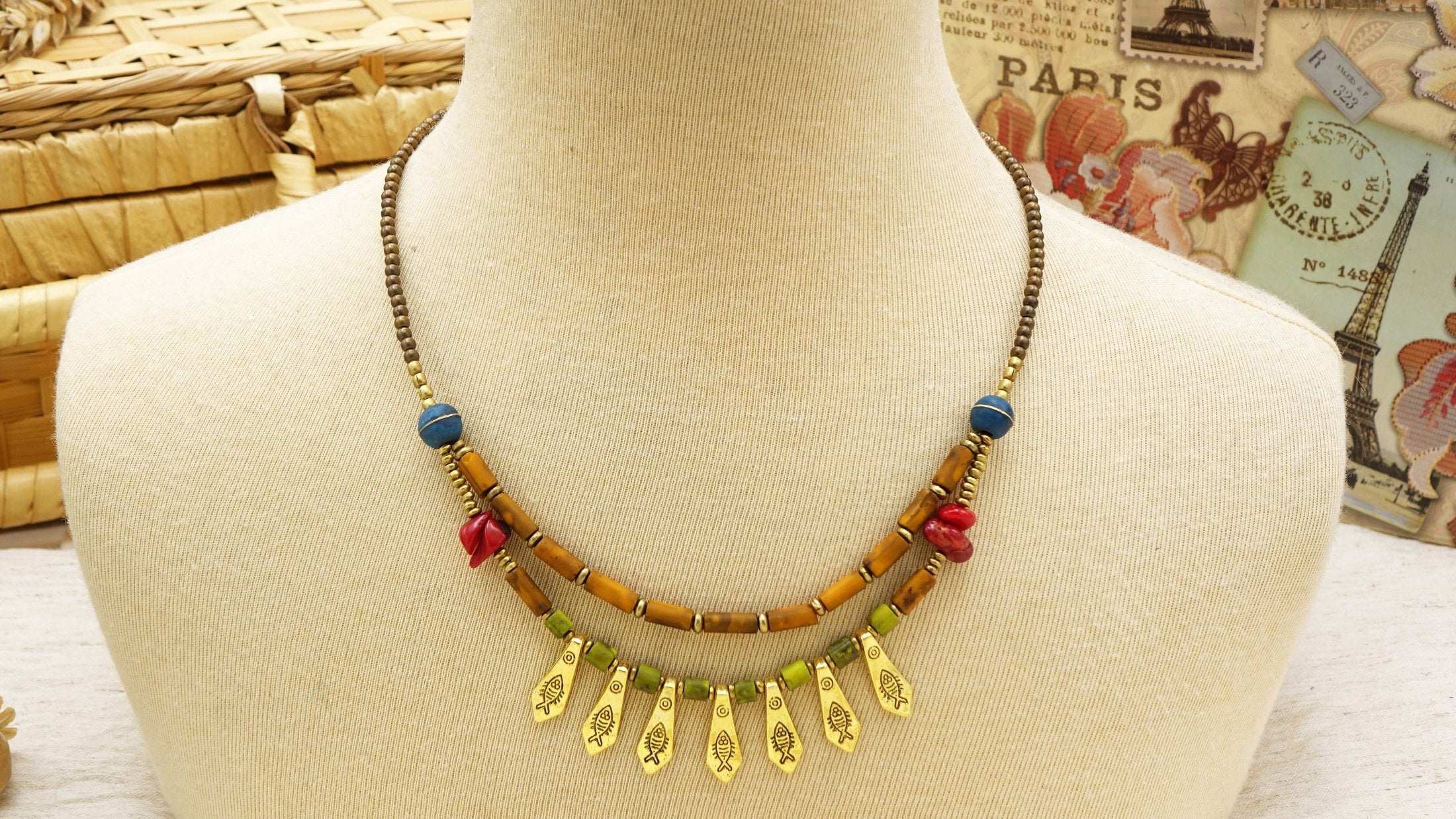 April 2023 Boho Beaded Necklace Tutorial Using BeeBeeCrafts Gemstone Beads  #diy #jewelry #beads - YouTube